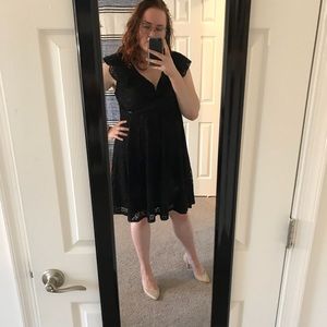 Black lace formal dress